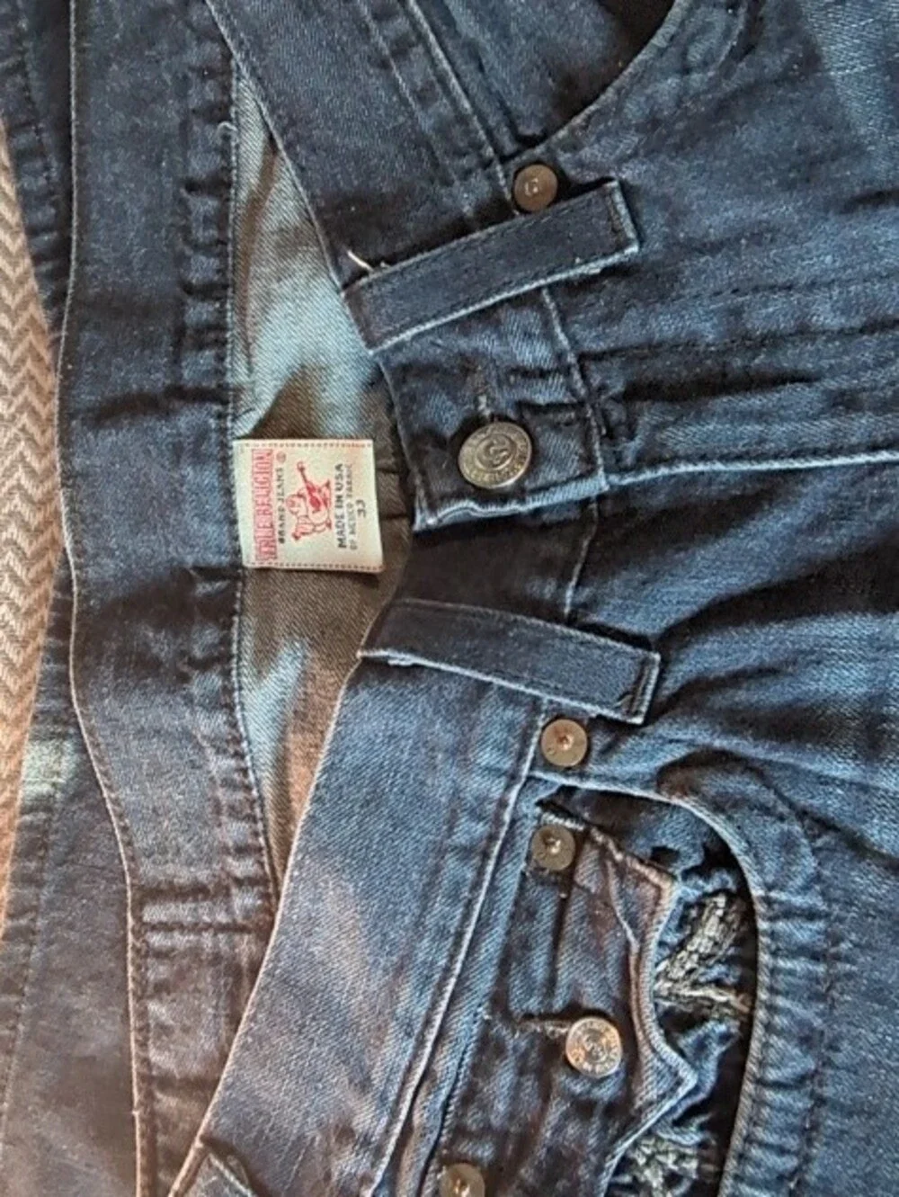 True Religion Dark Blue Straight Leg Jeans